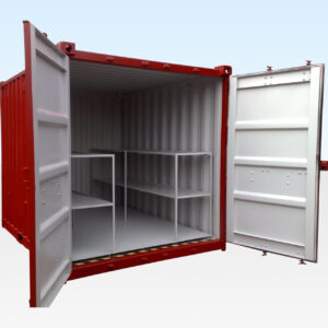 BUY 10FT X 8FT FLAT FLOOR BUNDED STORE AT WWW.HELLOCONTAINERS.COM