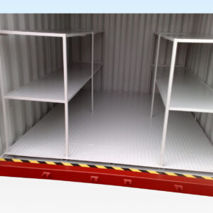 BUY 10FT X 8FT FLAT FLOOR BUNDED STORE AT WWW.HELLOCONTAINERS.COM