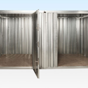 BUY 3M X 4.2M SIDE LINKED FLAT PACK CONTAINER BUNDLE (GALVANISED) AT WWW.HELLOCONTAINERS.COM