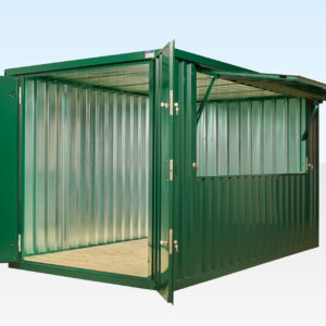BUY 3M XL FLAT PACK KIOSK (RAL6005) – GREEN AT WWW.HELLOCONTAINERS.COM