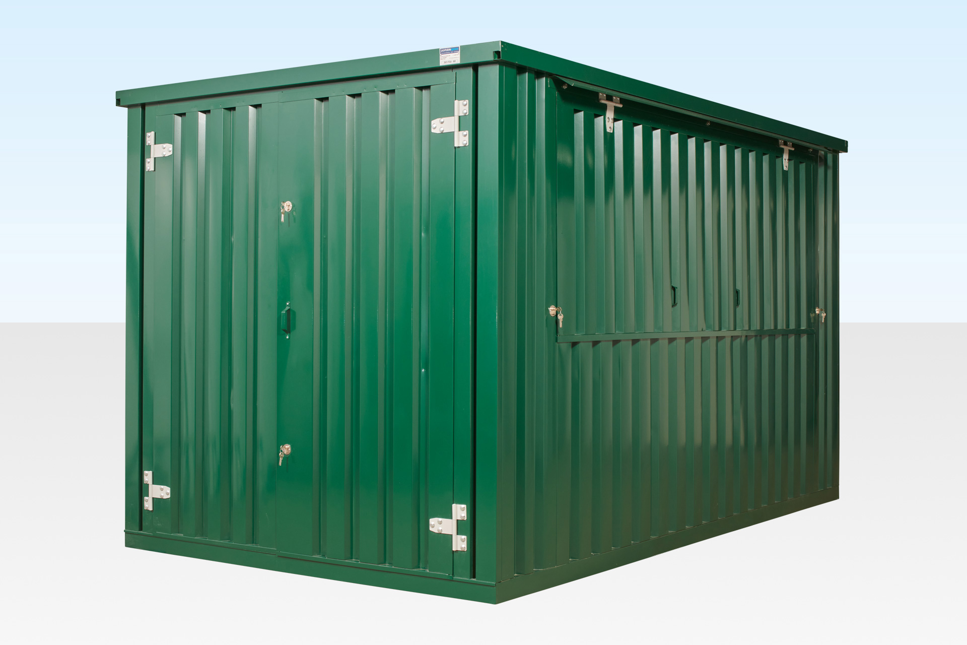 BUY 4M XL FLAT PACK KIOSK (RAL6005) – GREEN AT WWW.HELLOCONTAINERS.COM
