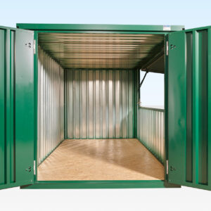 BUY 4M XL FLAT PACK KIOSK (RAL6005) – GREEN AT WWW.HELLOCONTAINERS.COM
