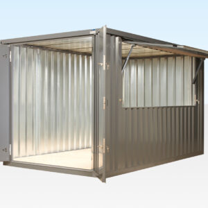 BUY 4M XL FLAT PACK KIOSK (RAL7015) – GREY AT WWW.HELLOCONTAINERS.COM
