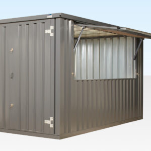 BUY 4M XL FLAT PACK KIOSK (RAL7015) – GREY AT WWW.HELLOCONTAINERS.COM