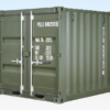 8FT ONE TRIP SHIPPING CONTAINER GREEN
