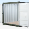 8FT ONE TRIP SHIPPING CONTAINER GREEN for sale