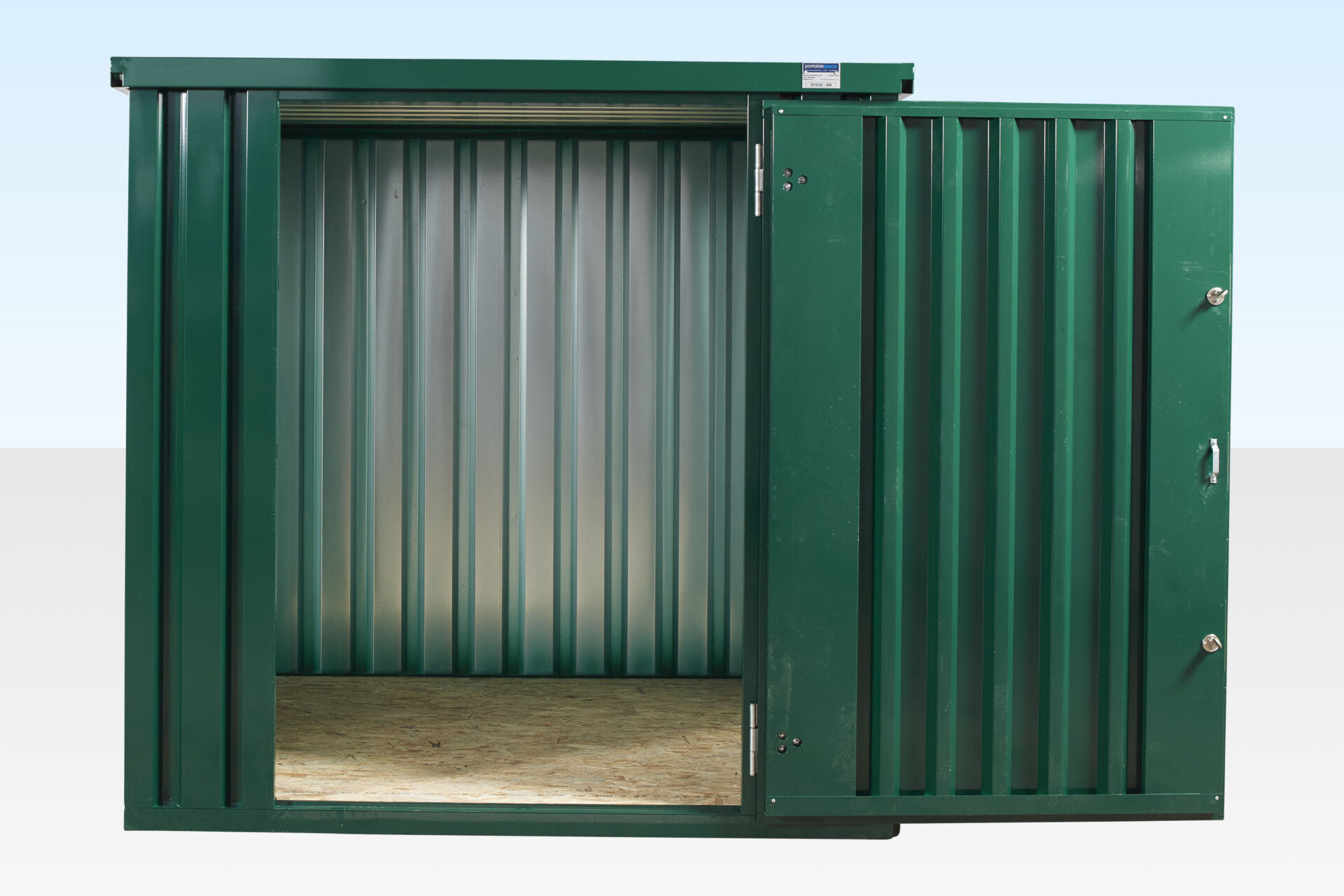 BUY FLAT PACKED METAL STORAGE CONTAINER (POWDER COATED) AT WWW.HELLOCONTAINERS.COM