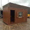 15x8-Brown-600x450 15ft x 8ft Brown Used Shipping Container with Window and side Door